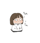 ボブヘア女の子（個別スタンプ：4）