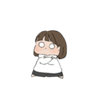 ボブヘア女の子（個別スタンプ：5）