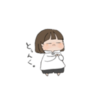 ボブヘア女の子（個別スタンプ：18）