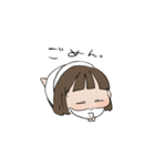 ボブヘア女の子（個別スタンプ：21）