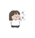 ボブヘア女の子（個別スタンプ：24）