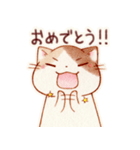 もふもふにゃんこ *三毛猫の日常編*（個別スタンプ：25）