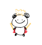 ばかがかくパンダ（個別スタンプ：4）