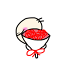 あきおくん(ウーパールーパー)のお花畑（個別スタンプ：4）