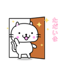 毎日使えるゆるいしろねこスタンプ2（個別スタンプ：17）