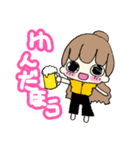 女の子文字スタンプ（個別スタンプ：34）