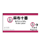 都営大江戸線の駅名標（個別スタンプ：23）