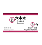 都営大江戸線の駅名標（個別スタンプ：24）