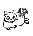 へんな墨絵ねこ（個別スタンプ：3）