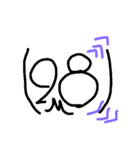 カッコのなかの顔数字（個別スタンプ：28）