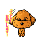 犬のスタンプ トイプードル（個別スタンプ：7）