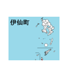 鹿児島県の市町村地図 その2（個別スタンプ：16）