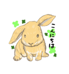 もふもふうさぎのすたんぷ（個別スタンプ：2）