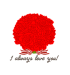 英語/「愛してる」赤い薔薇（個別スタンプ：8）