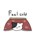 黒白トビ柄にゃんこ(英語)（個別スタンプ：24）