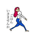 アクロバット喜怒哀楽ガール（個別スタンプ：34）