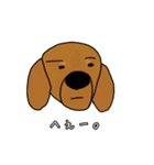 ミニチュアダックス 茶色い犬（個別スタンプ：3）