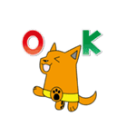オレンジ色の犬となかまたち（個別スタンプ：13）