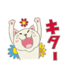 見やすい猫いろいろスタンプ【春】（個別スタンプ：11）