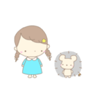 ハリネズミとおんなのこ 2（個別スタンプ：2）
