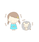 ハリネズミとおんなのこ 2（個別スタンプ：4）