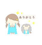 ハリネズミとおんなのこ 2（個別スタンプ：11）