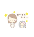 ハリネズミとおんなのこ 2（個別スタンプ：15）