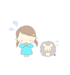 ハリネズミとおんなのこ 2（個別スタンプ：16）