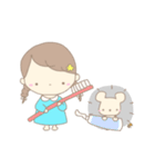 ハリネズミとおんなのこ 2（個別スタンプ：27）