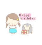 ハリネズミとおんなのこ 2（個別スタンプ：31）