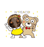 ラウルとコニーとサラのフレームスタンプ（個別スタンプ：8）