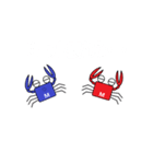 かにさんカップルスタンプ（個別スタンプ：38）
