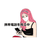 私は忙しいの！Ver. マスク着用（個別スタンプ：8）