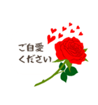 『愛してる・大好き』赤い薔薇の花（個別スタンプ：10）