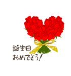 『愛してる・大好き』赤い薔薇の花（個別スタンプ：15）