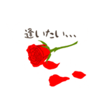 『愛してる・大好き』赤い薔薇の花（個別スタンプ：17）