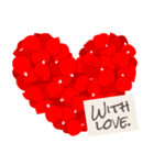 『愛してる・大好き』赤い薔薇の花（個別スタンプ：21）
