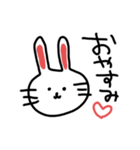 うさぎ 挨拶 ひとこと（個別スタンプ：4）