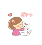 やさしい女の子のスタンプ（個別スタンプ：3）