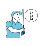 シンプルなゴルファースタイル（個別スタンプ：16）