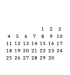 淡色背景向けカレンダースタンプ（個別スタンプ：22）
