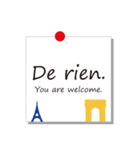 フランス語でごあいさつ。（個別スタンプ：1）