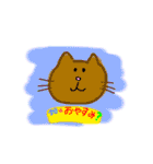 ねこ達のシンプルなスタンプ（個別スタンプ：37）