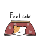 茶白トビ柄にゃんこ(英語)（個別スタンプ：24）