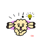 もじゃもこ犬の挨拶スタンプ（個別スタンプ：21）