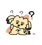 もじゃもこ犬の挨拶スタンプ（個別スタンプ：24）