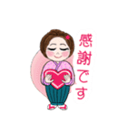 着物とモンペの碧ちゃん☘️感情編❤️（個別スタンプ：6）