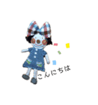 ハンドメイド人形のカワイイスタンプです！（個別スタンプ：3）