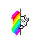 しろねこのにじ。（個別スタンプ：1）