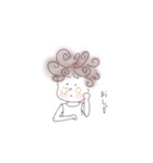 わたがしヘアーの子（個別スタンプ：3）